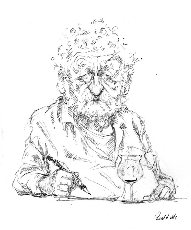 Portrættegning af mand