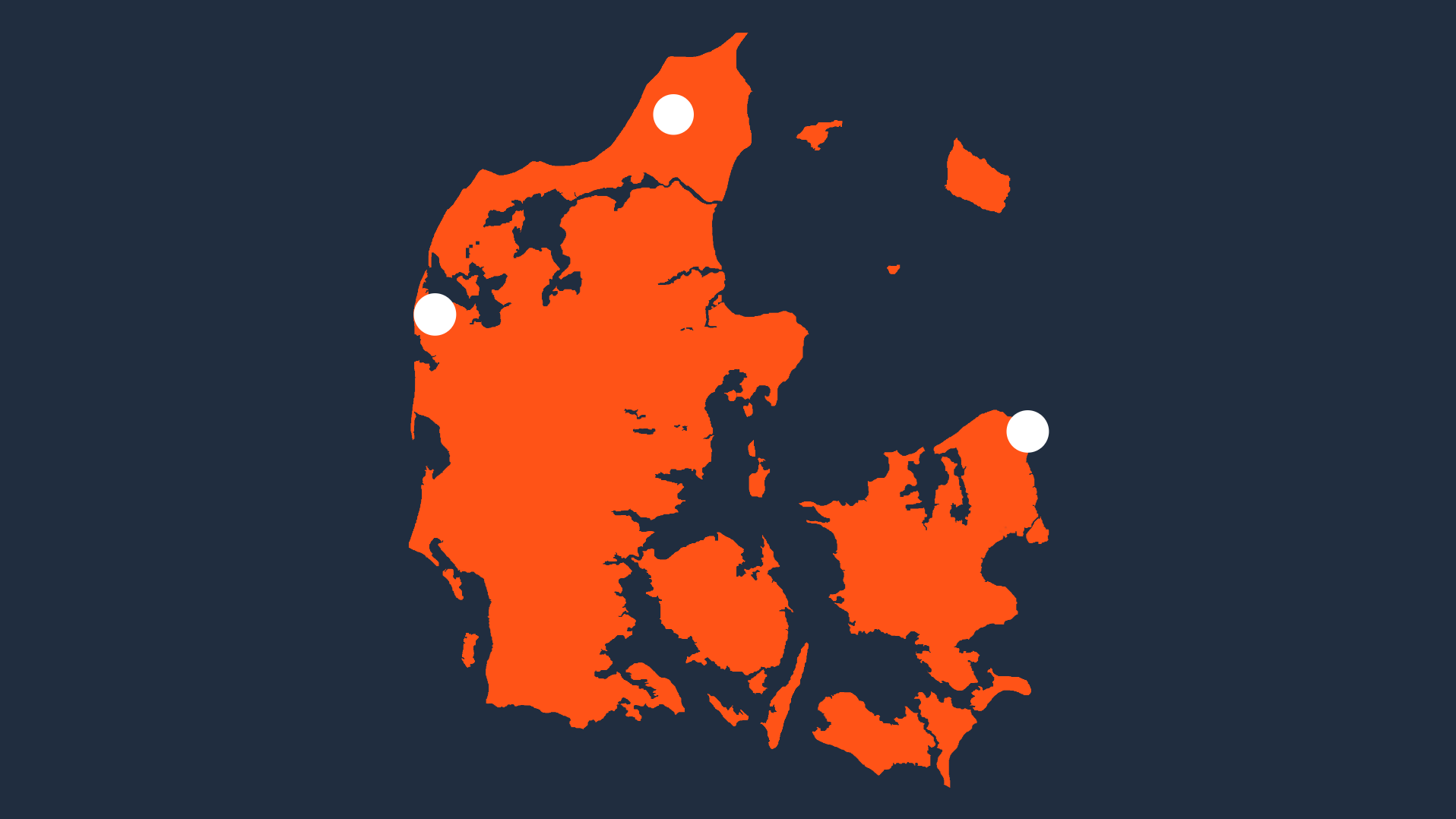 Grafik af Danmarkskort