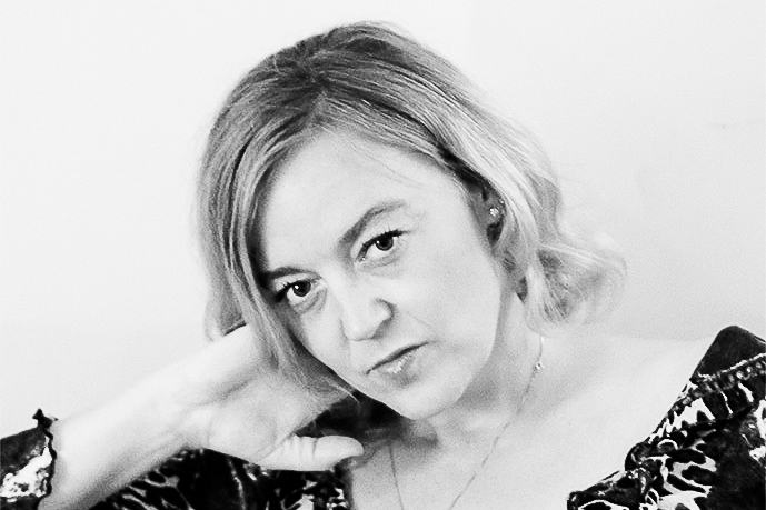 Portræt af person i sort/hvid